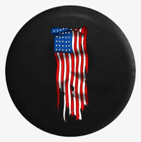 Usa Flag Clip Art Png -vertical Tattered American Flag, Transparent Png, Transparent PNG