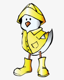 Spring Clipart Rain - Duck In A Raincoat, HD Png Download, Transparent PNG