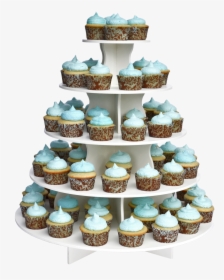5 Tier White Plastic Cupcake Tower Rental - Cupcake Tower, HD Png Download, Transparent PNG