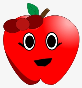 Apple With Eyes And Mouth, HD Png Download, Transparent PNG