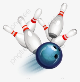 Sports Equipment Cartoon Movement - Bowling Pins And Ball Png, Transparent Png, Transparent PNG