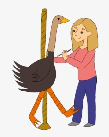 Ostrich - Cartoon, HD Png Download, Transparent PNG
