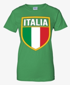 Italia Shield Logo Italy Patch Italian Flag Badge Apparel - T-shirt, HD Png Download, Transparent PNG