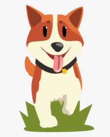Corgi Dog Cartoon Walk, HD Png Download, Transparent PNG