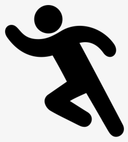Man Running - Black Running Man Cartoon, HD Png Download, Transparent PNG