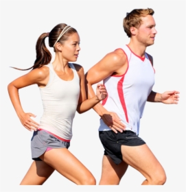 Running Man And Women Png Image - Transparent People Running Png, Png Download, Transparent PNG