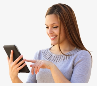 Texting On A Tablet, HD Png Download, Transparent PNG
