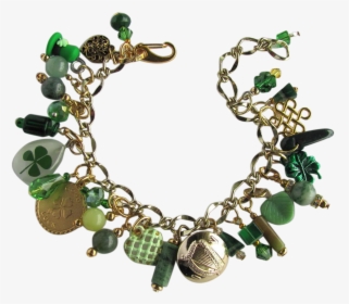 Charm Bracelet With Good Luck Charms Leprechaun S Hat - Necklace, HD Png Download, Transparent PNG