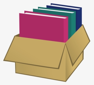 Clipart Book Vector - Books In A Box Clipart, HD Png Download, Transparent PNG