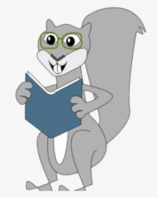 Squirrel Reading A Book - Squirrel Clip Art, HD Png Download, Transparent PNG