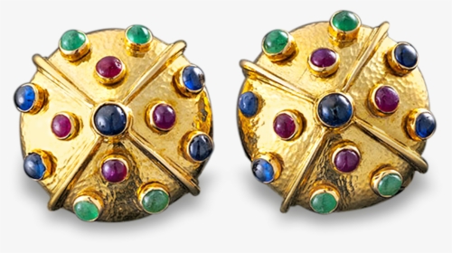 Multi-color Gemstone Earrings By David Webb - Earrings, HD Png Download, Transparent PNG