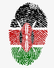 Kenya Flag Fingerprint Free Photo - Kenyan Flag Png, Transparent Png, Transparent PNG