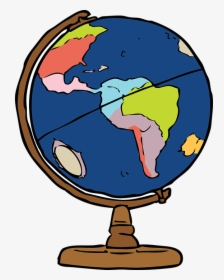 Globe Geography Model - Cartoon Globe Clipart, HD Png Download, Transparent PNG