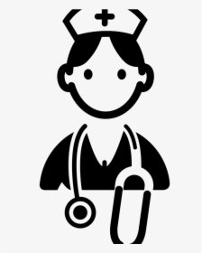 Collection Of Nursing Black And White - Black And White Nurse Clip Art, HD Png Download, Transparent PNG