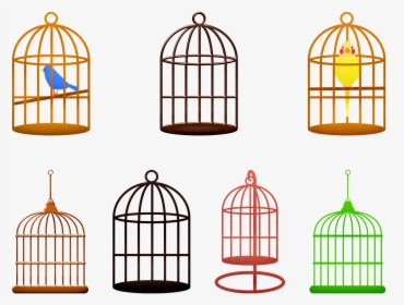 Birdcage Birds Colorful Free Photo - Birds, HD Png Download, Transparent PNG