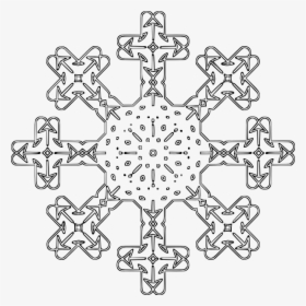Free Vector Snowflake Outline Clip Art - Outlined White Snowflake Png, Transparent Png, Transparent PNG
