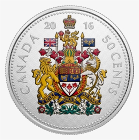 Canadian 50 Cent Coin Coloured, HD Png Download, Transparent PNG