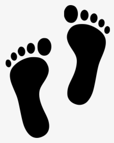 White Footprint Png - Baby Footprints Silhouette, Transparent Png, Transparent PNG