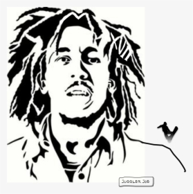 Drawings Of Bob Marley Face , Png Download - Easy Bob Marley Drawings, Transparent Png, Transparent PNG