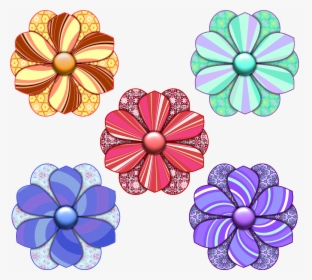 Transparent Pinwheel Clipart - Flower Designs For Scrapbook, HD Png Download, Transparent PNG
