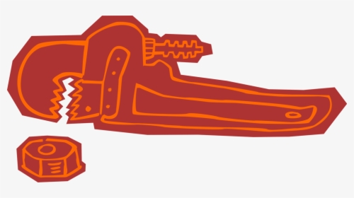 Vector Illustration Of Pipe Wrench Or Stillson Wrench, HD Png Download, Transparent PNG