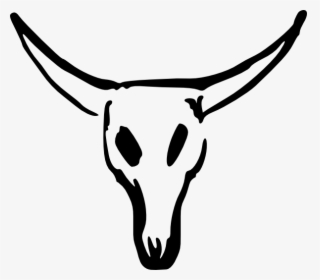 Valessiobrito Cow Skull Svg Clip Arts - Cow Skull Drawing Easy, HD Png Download, Transparent PNG