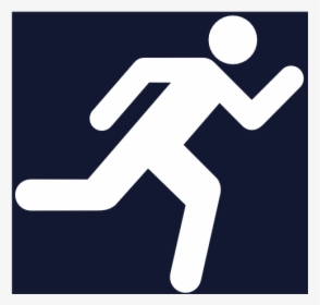 Running Icon Svg Clip Arts - White Running Stick Man, HD Png Download, Transparent PNG