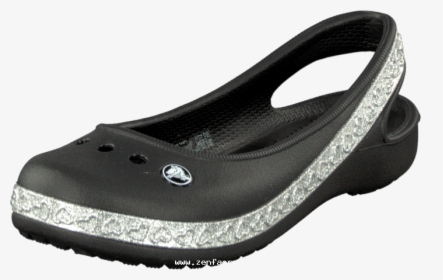 Crocs Genna Ii Hearts Flat Gs Black 50535-00 Womens - Slip-on Shoe, HD Png Download, Transparent PNG