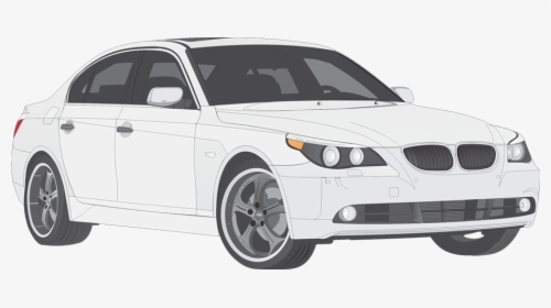Image Freeuse Download Bmw Vector 5 Series - White Car Vector Png, Transparent Png, Transparent PNG