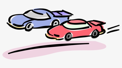 Vector Illustration Of Motor Race Automobile Motor - City Car, HD Png Download, Transparent PNG