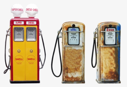 Pump, Petrol, Shell, Esso Rust, Retro, Diesel, Hose - Shell Pump Petrol Png, Transparent Png, Transparent PNG
