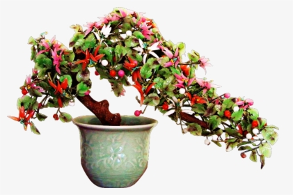 #bonsai #tree #flowers #red #green #leaves #multicolored - Glass Bonsai Tree, HD Png Download, Transparent PNG