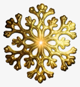 Gold Snowflake Clipart Vector Black And White Stock - Gold Snowflake Png, Transparent Png, Transparent PNG