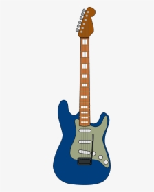 Wooden Guitar Vector Clip Art - Electric Guitar Clipart, HD Png Download, Transparent PNG