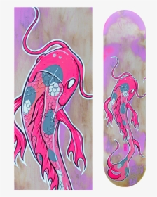 Pink Koi Fish Board - Illustration, HD Png Download, Transparent PNG