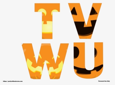 Halloween Letters Printable Jack O Lantern Faces Party - Happy Halloween Lettering Printable, HD Png Download, Transparent PNG