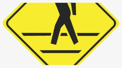 Pedestrian Crosswalk Sign Clipart , Png Download - Person Walking Road Sign Meaning, Transparent Png, Transparent PNG