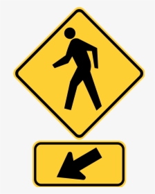Pedestrian Crossing Ahead Sign Clipart , Png Download - Pedestrian Crossing Sign, Transparent Png, Transparent PNG