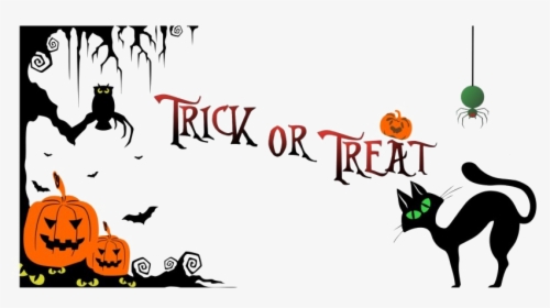 Halloween Banner Png Hd - Halloween Trick Or Treat Clipart, Transparent Png, Transparent PNG