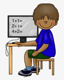 Boy At Computer - Melonheadz Clip Art Computer, HD Png Download, Transparent PNG