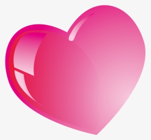 Bright Pink Heart - Pink Heart Clipart Png, Transparent Png, Transparent PNG