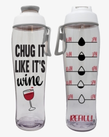 Chug It Like Its Wine Hydration Tracker Water Bottle - Water Bottle, HD Png Download, Transparent PNG