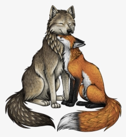 Fox And A Wolf, HD Png Download, Transparent PNG