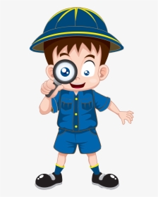 Boy With Magnifying Glass Clipart, HD Png Download, Transparent PNG