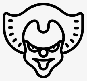 Scary Clown Icon , Png Download - Black And White Clown Smile, Transparent Png, Transparent PNG