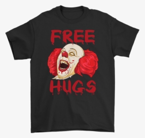 Free Hugs Evil Killer Scary Clown Halloween T Shirt - Billie Eilish T Shirt, HD Png Download, Transparent PNG