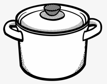 Cooking Pot Clipart Outline - Pot Clipart Black And White, HD Png Download, Transparent PNG