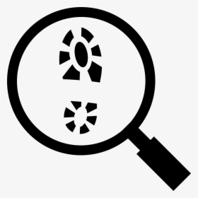 Footprint And Magnifying Glass - Magnifying Glass With Footprints, HD Png Download, Transparent PNG