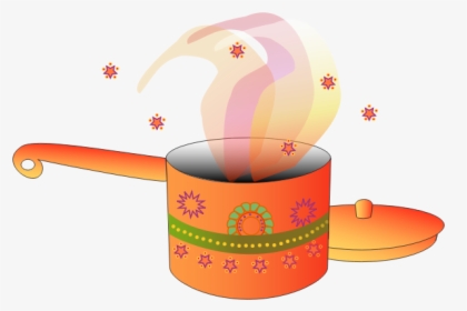 Image Of Decorated Cooking Pot With Lid - Desenhos De Panelas Coloridos, HD Png Download, Transparent PNG