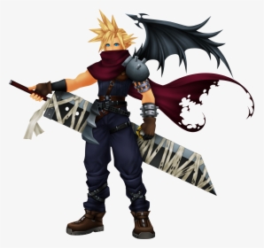 Best And Worst Videogame Character Redesigns - Cloud Kingdom Hearts, HD Png Download, Transparent PNG